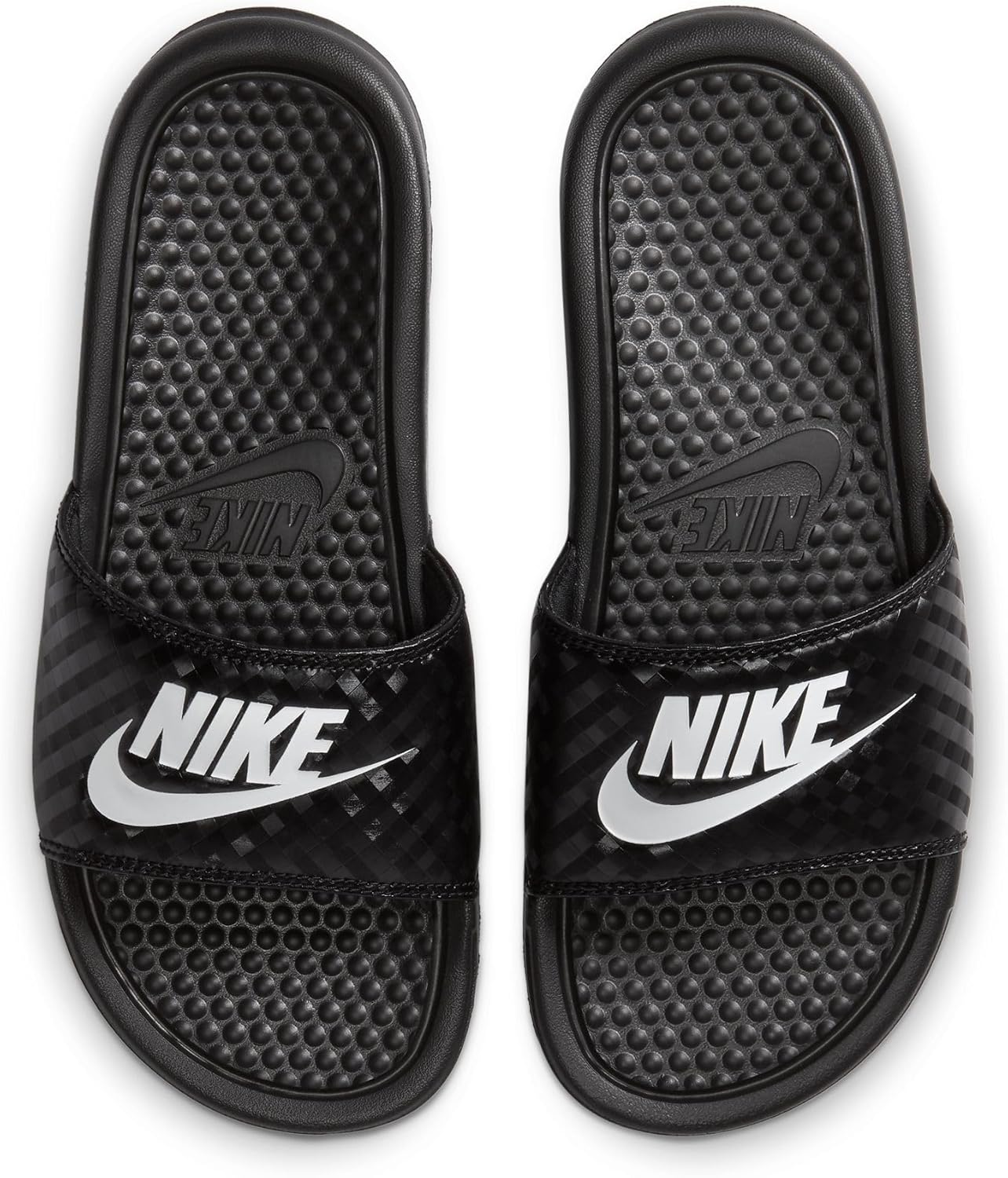 Женские шлепанцы Nike Benassi Just Do It, черно-белый — фото 3