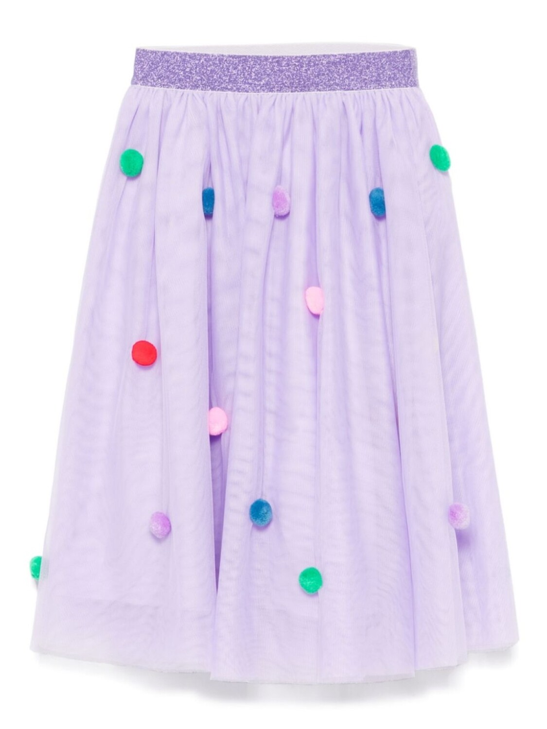 

Stella McCartney Kids юбка с помпонами, фиолетовый