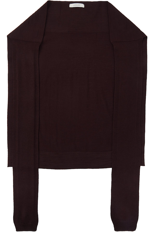 

Шарф "обман зрения" Lemaire, цвет dark plum