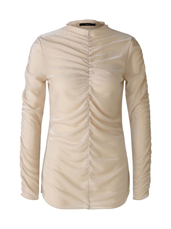 

Футболка Oui Langarmshirt, цвет light beige mel