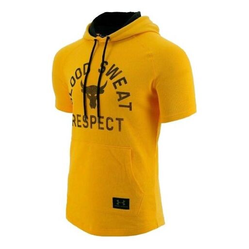 

Футболка men's rock sports hooded short sleeve yellow Under Armour, желтый