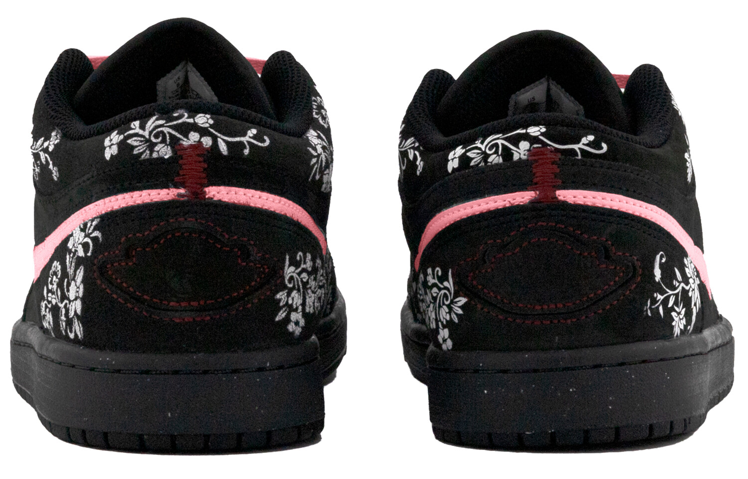 Кроссовки Air Jordan 1 Vintage Basketball Shoes Men Low-top Black/White/Pink, черный — фото 3