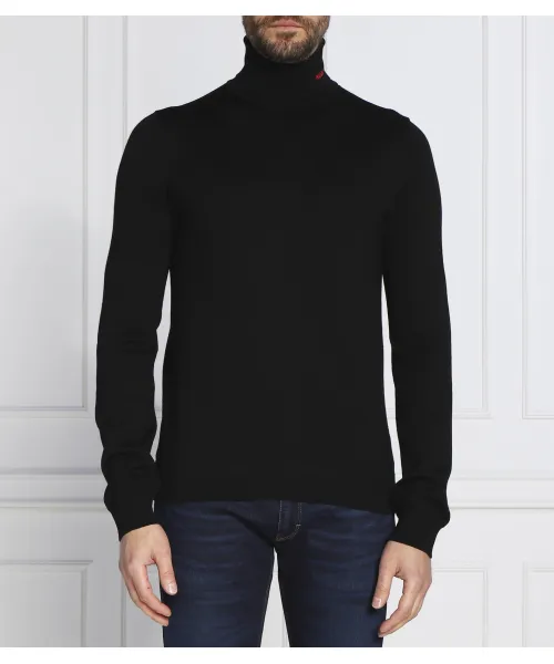 

Шерстяная водолазка San Thomas-M Regular fit Hugo, черный
