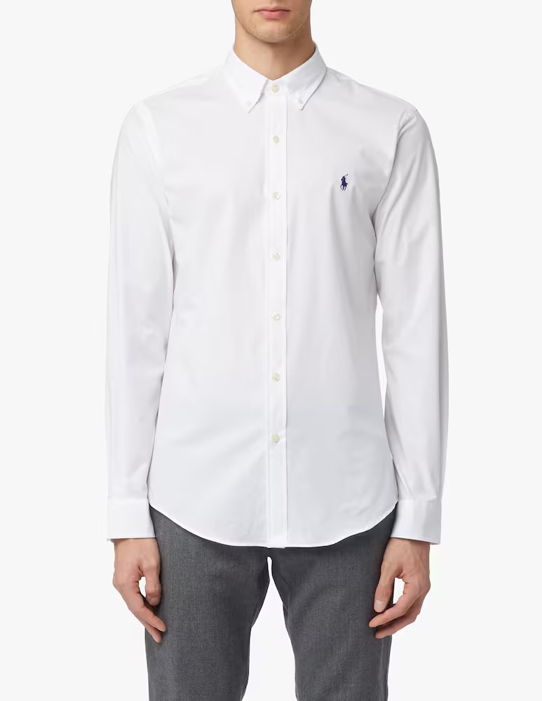 

Спортивная рубашка из бистряка Polo Ralph Lauren, белый