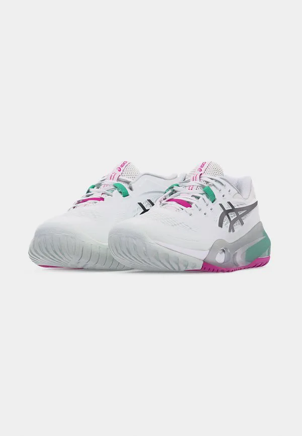 Универсальные теннисные кроссовки с гелевой чувствительностью. Asics, White/Aurora Green — фото 3