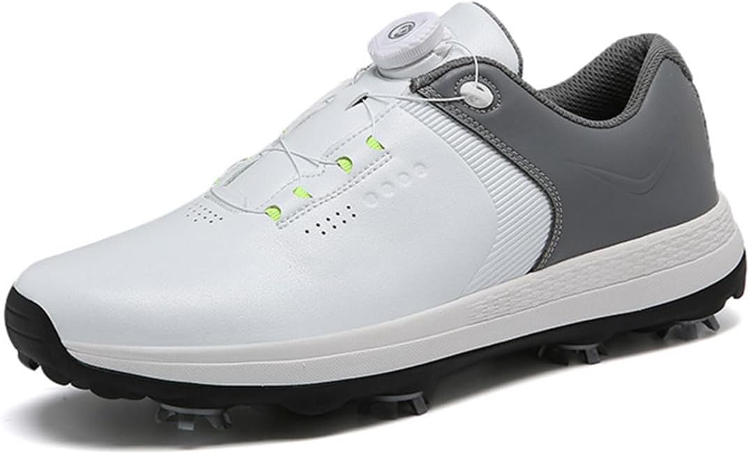

Мужские гольф обувь низкие с шипами для комфорта, прогулочные кроссовки на шнурках, модные теннисные спортивные кроссовки для тренажерного зала и фитнеса Omcam, серый