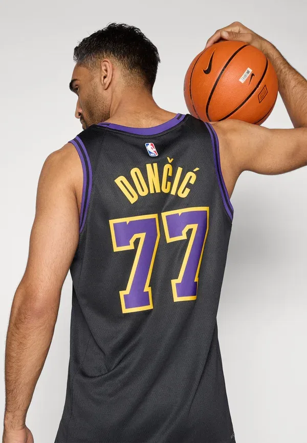Футболка Nike Performance Los Angeles Lakers LAL 23 Luka Doncic Club Wear, черный — фото 4