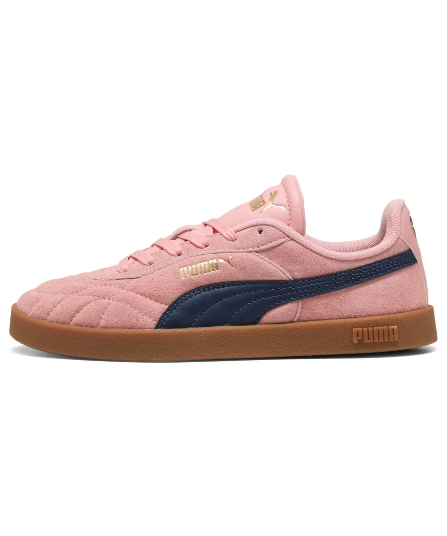 Унисекс кроссовки PUMA Club II Indoor SD с кожаными вставками розовые
