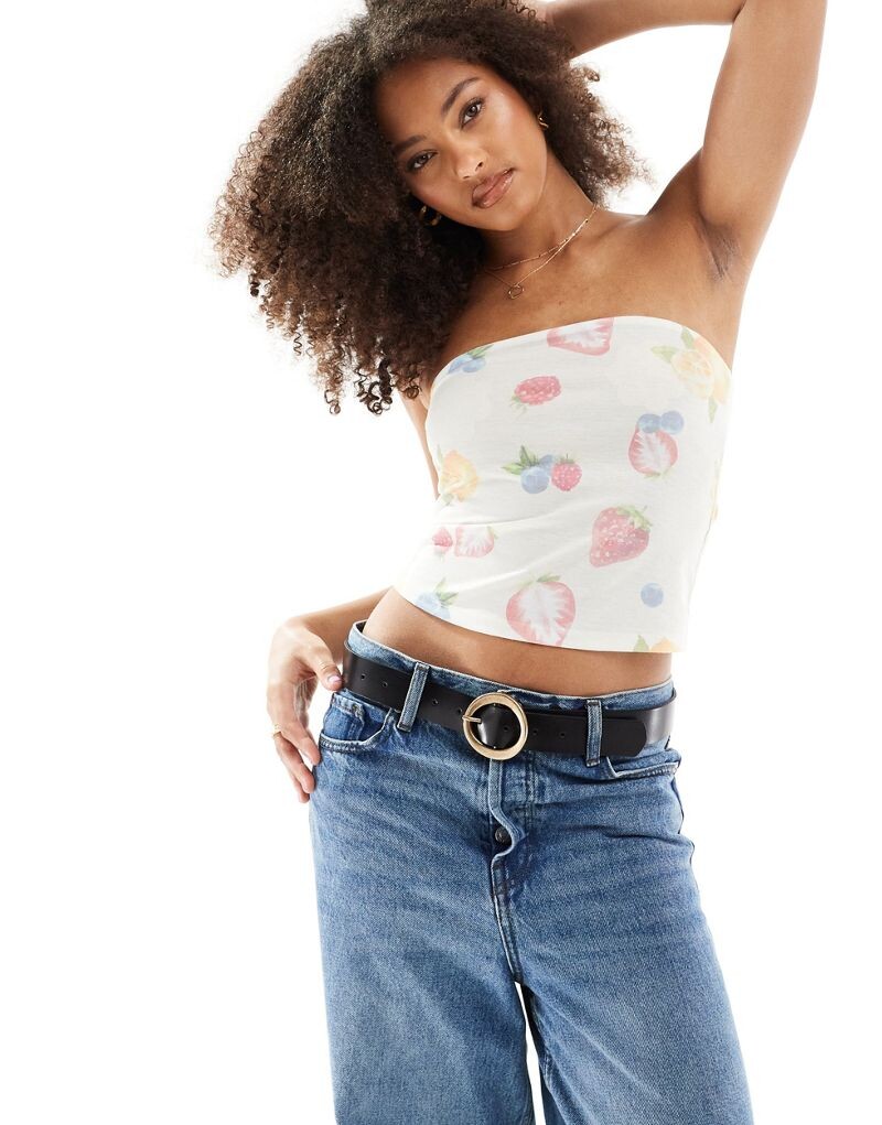 

Топ-бандо с фруктовым принтом ASOS DESIGN
