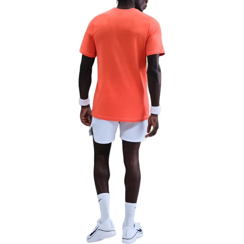 Футболка теннисная NikeCourt Dri-FIT Grass Orange — фото 4