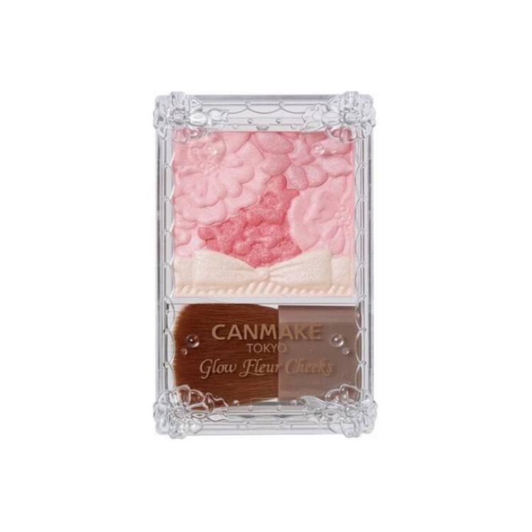 Limited Edition 5 цветов Petal Blush для стойкого естественного тона лица CANMAKE, #18 butter peach 「soft honey peach」 — фото 4