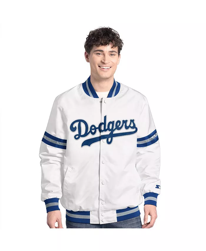 

Мужская белая бейсбольная куртка Los Angeles Dodgers Cooperstown Scout на молнии Starter