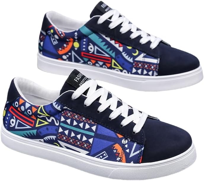 

Модные мужские кроссовки HoaloX в уличном стиле, удобные нескользящие повседневные шнурованные кроссовки для активного отдыха на улице, белый/синий