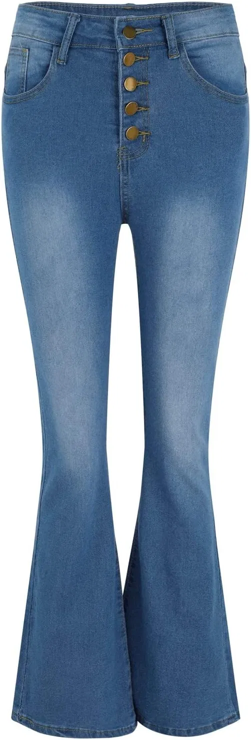 Джинсы клеш Oversize Denim Pants, Sky Blue — фото 2