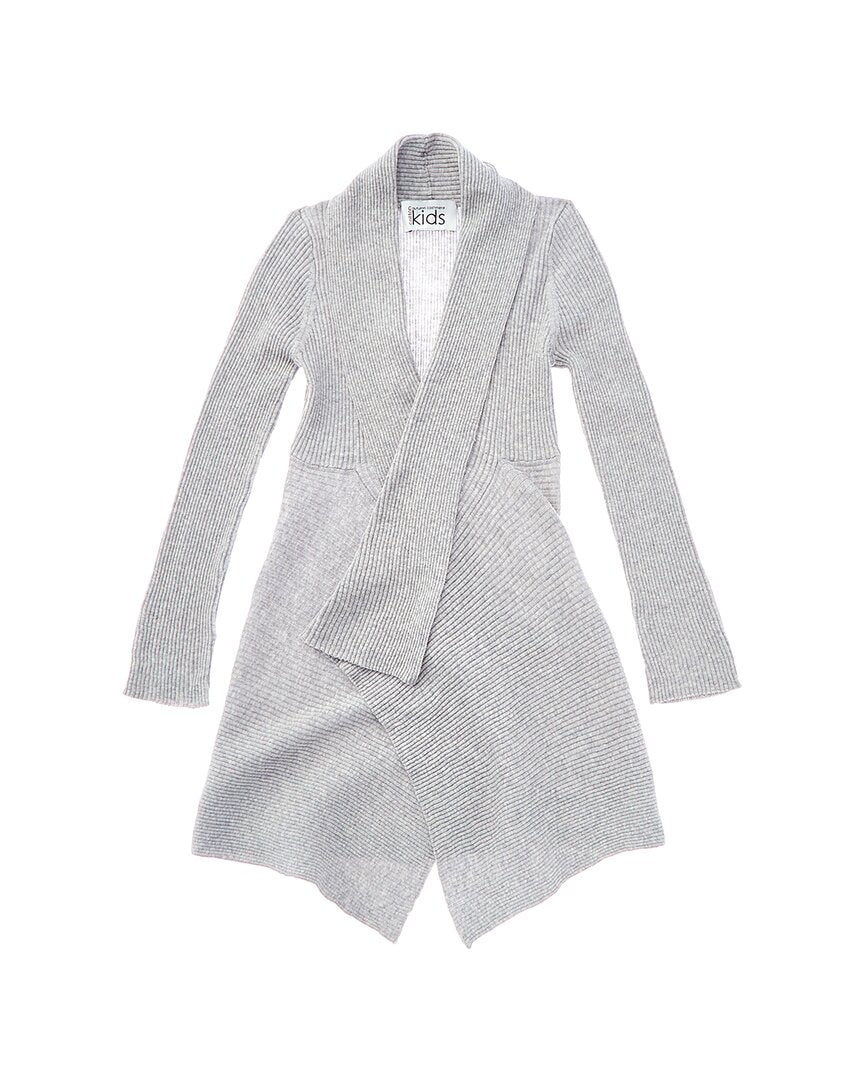 

Осенний кашемировый кардиган с рубчиком и драпировкой Autumn Cashmere, серый