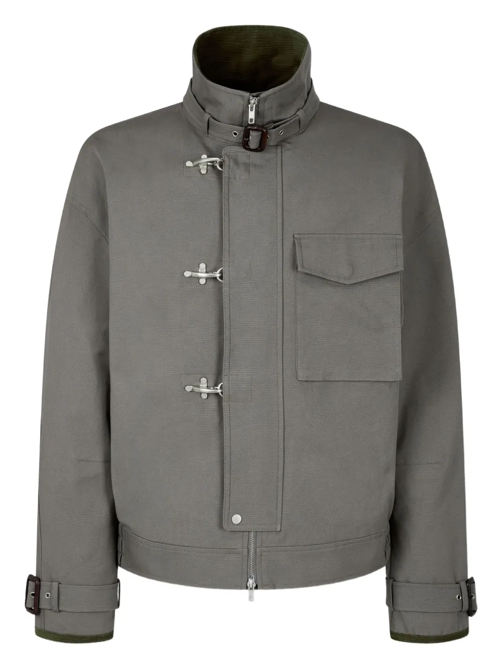 

Хлопковая куртка с застежкой "fireman" STUDIO TOMBOY, серый