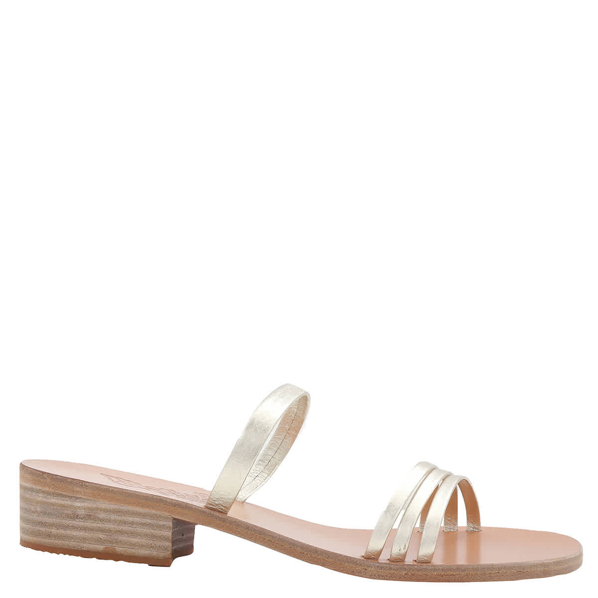 Древнегреческие сандалии Platinum Siopi на каблуке Ancient Greek Sandals, платиновый