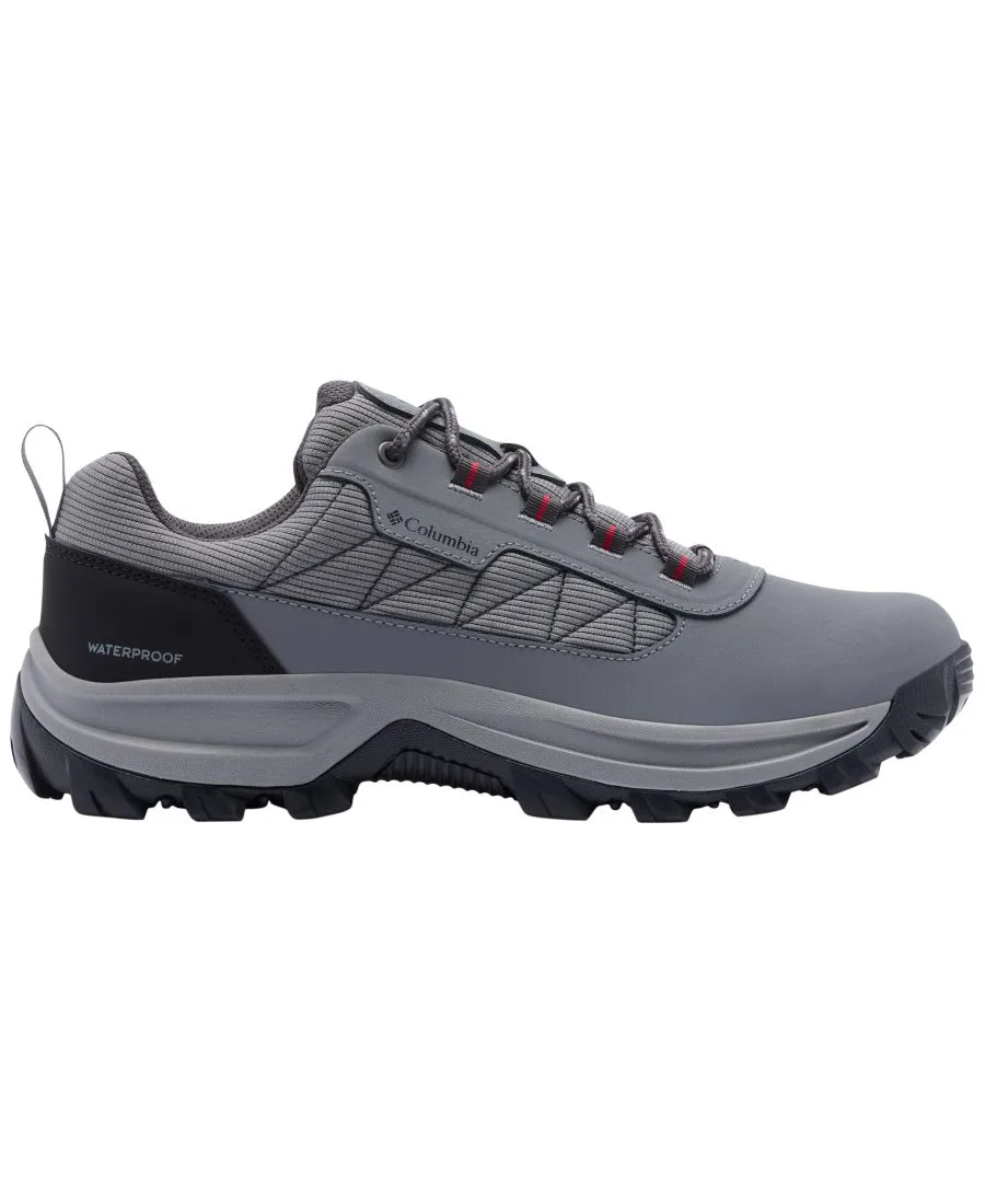 Мужские низкие походные ботинки Transverse Hike на шнуровке Columbia, серый steel/mountain красный — фото 2