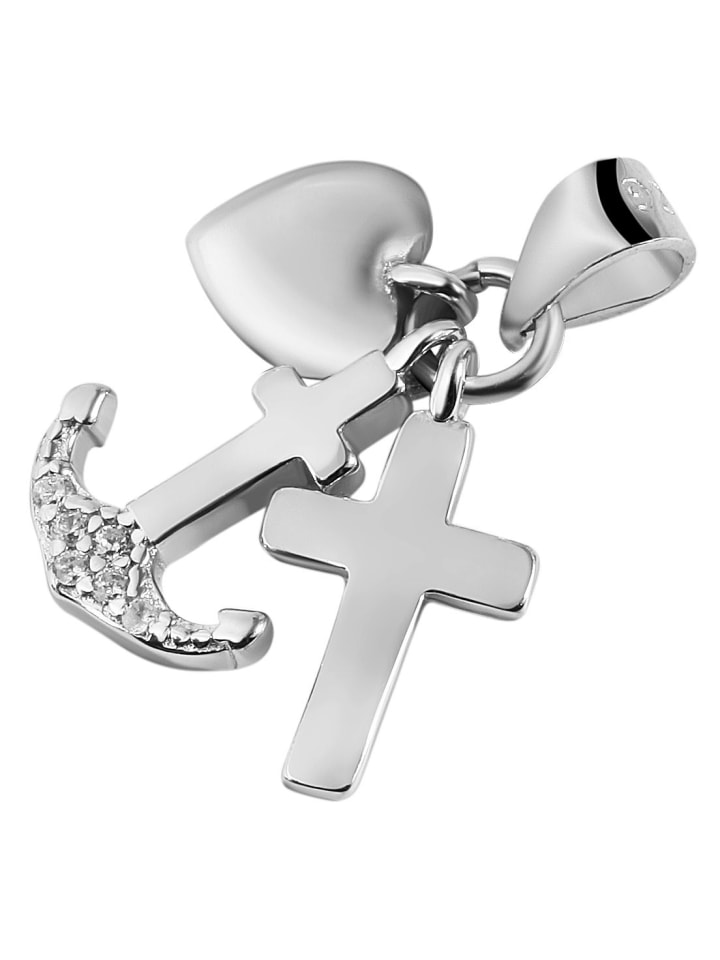 

Adeliás Женский кулон - Крест. Кулон в виде креста из серебра 925 пробы с кубическим цирконием в серебряной оправе