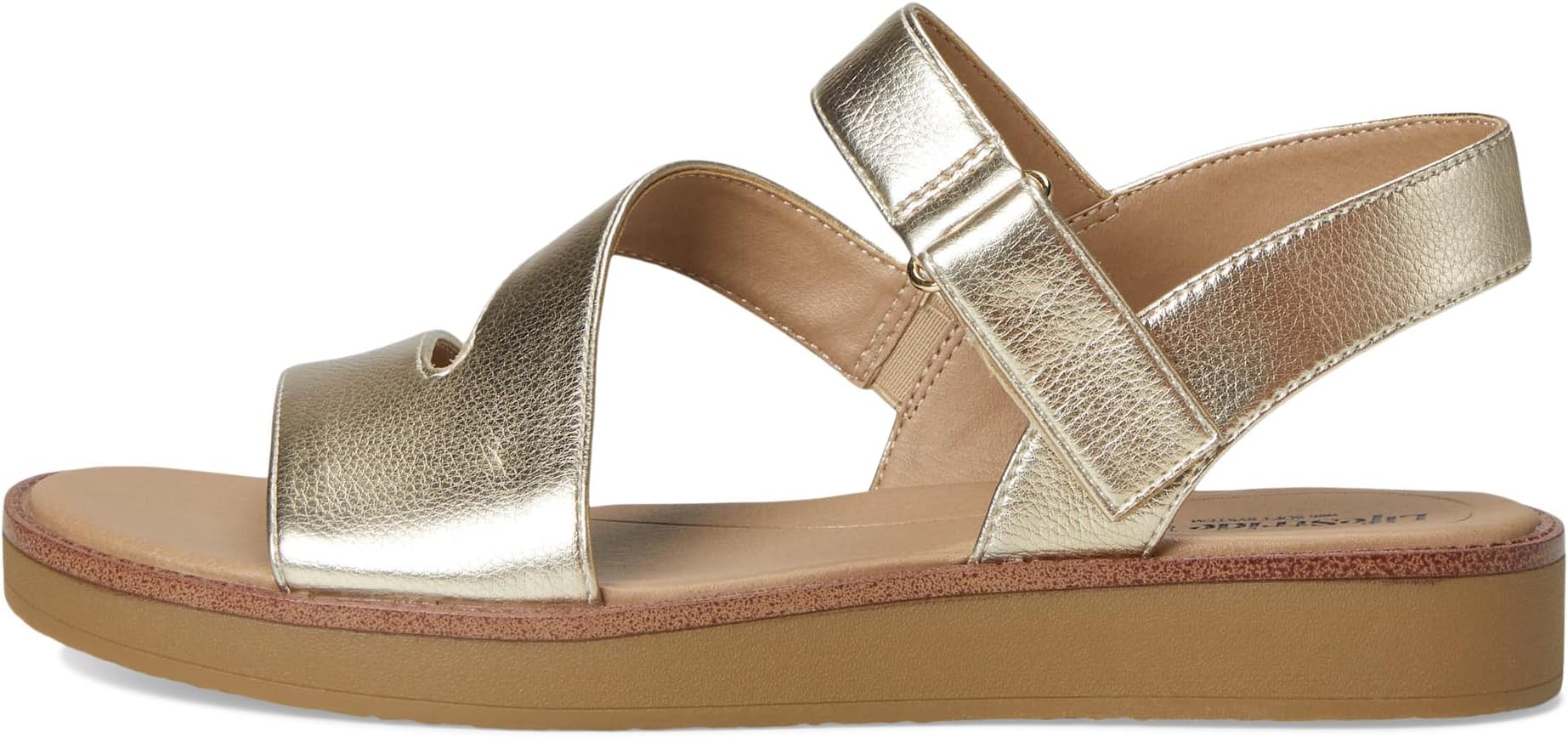 Сандалии LifeStride Waverly Sandals, цвет Gold Faux Leather — фото 4