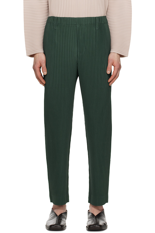 

Брюки с плиссировкой 1 Homme Plissé Issey Miyake, цвет evergreen