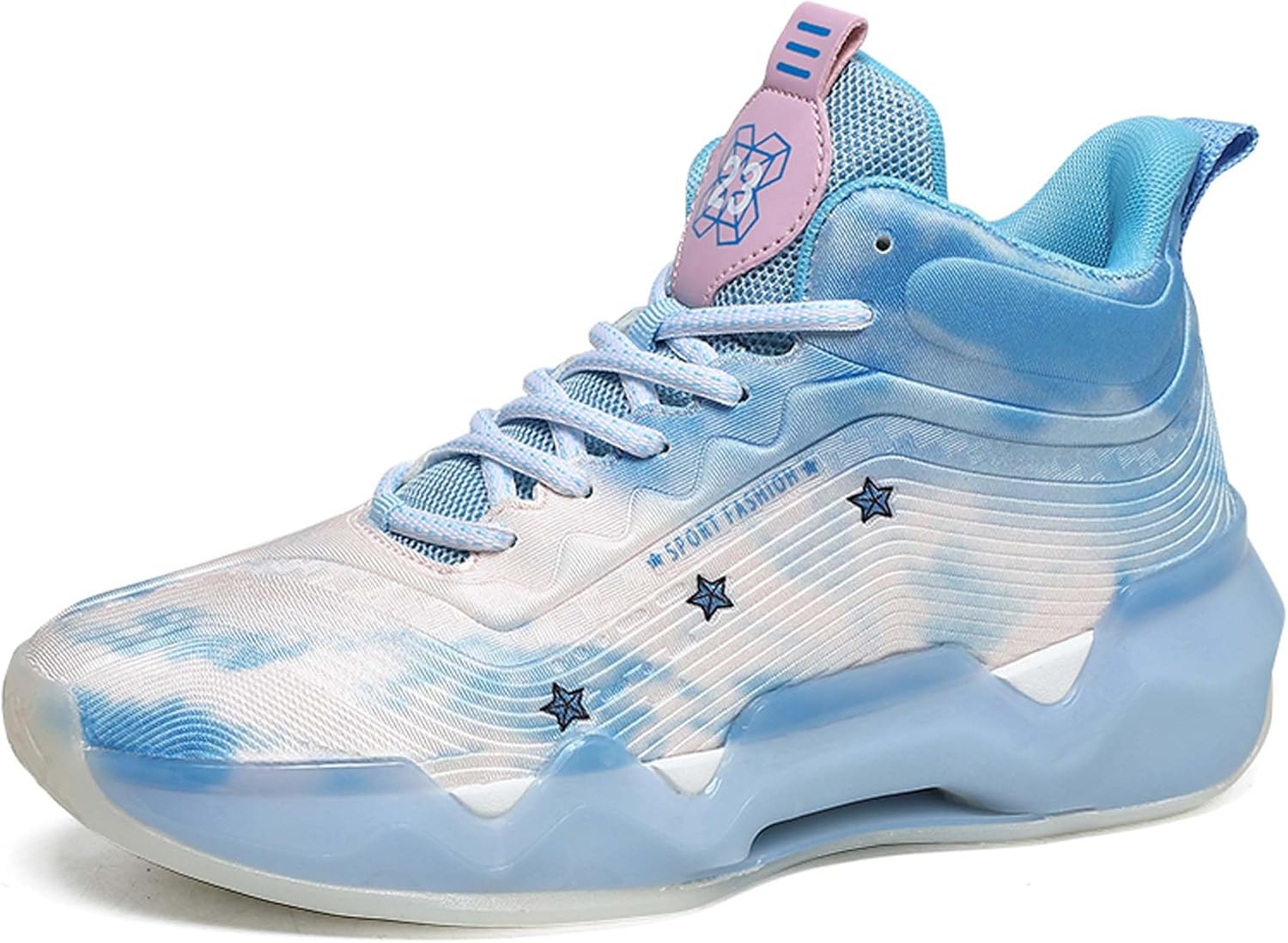 

Мужские и женские баскетбольные кроссовки средней высоты на шнуровке, удобные и дышащие, беговые, противоскользящие и износостойкие обувь для ходьбы, кроссовки для прогулок в парке, обувь для фитнес-тренировок Ksyvucrd, синий