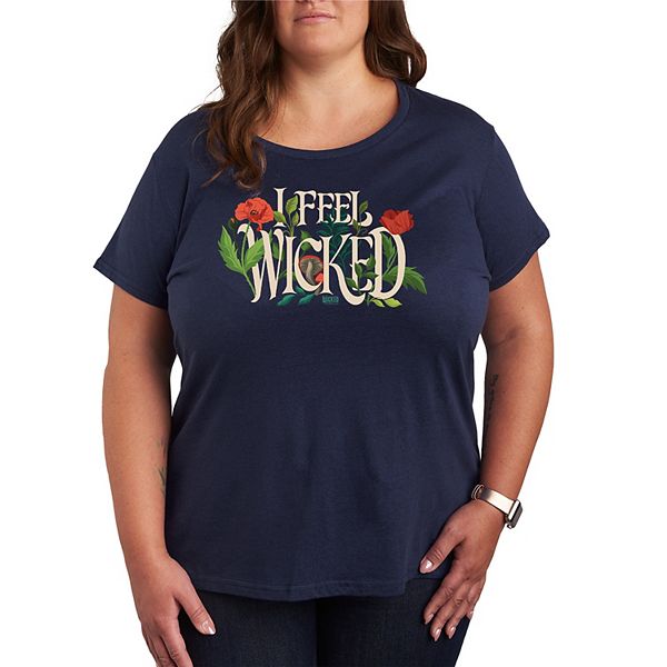 

Футболка Plus size Wicked for Good Elphaba I Feel Wicked Licensed Character, Navy, Синий, Футболка Plus size Wicked for Good Elphaba I Feel Wicked Licensed Character, Navy