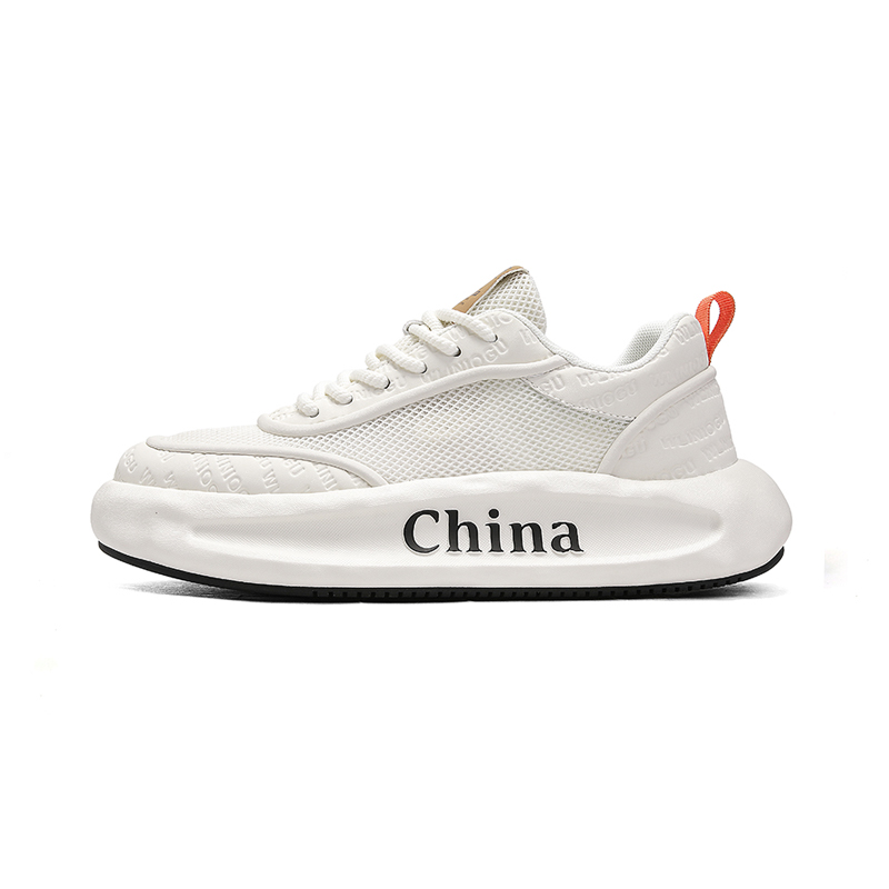 

KYMOOU Мужские белые низкие повседневные кроссовки с амортизацией, устойчивые к истиранию и дышащие, цвет White