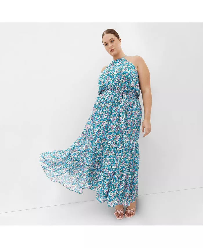 

Платье макси размера «Лидия» с принтом CITY CHIC, зеленый