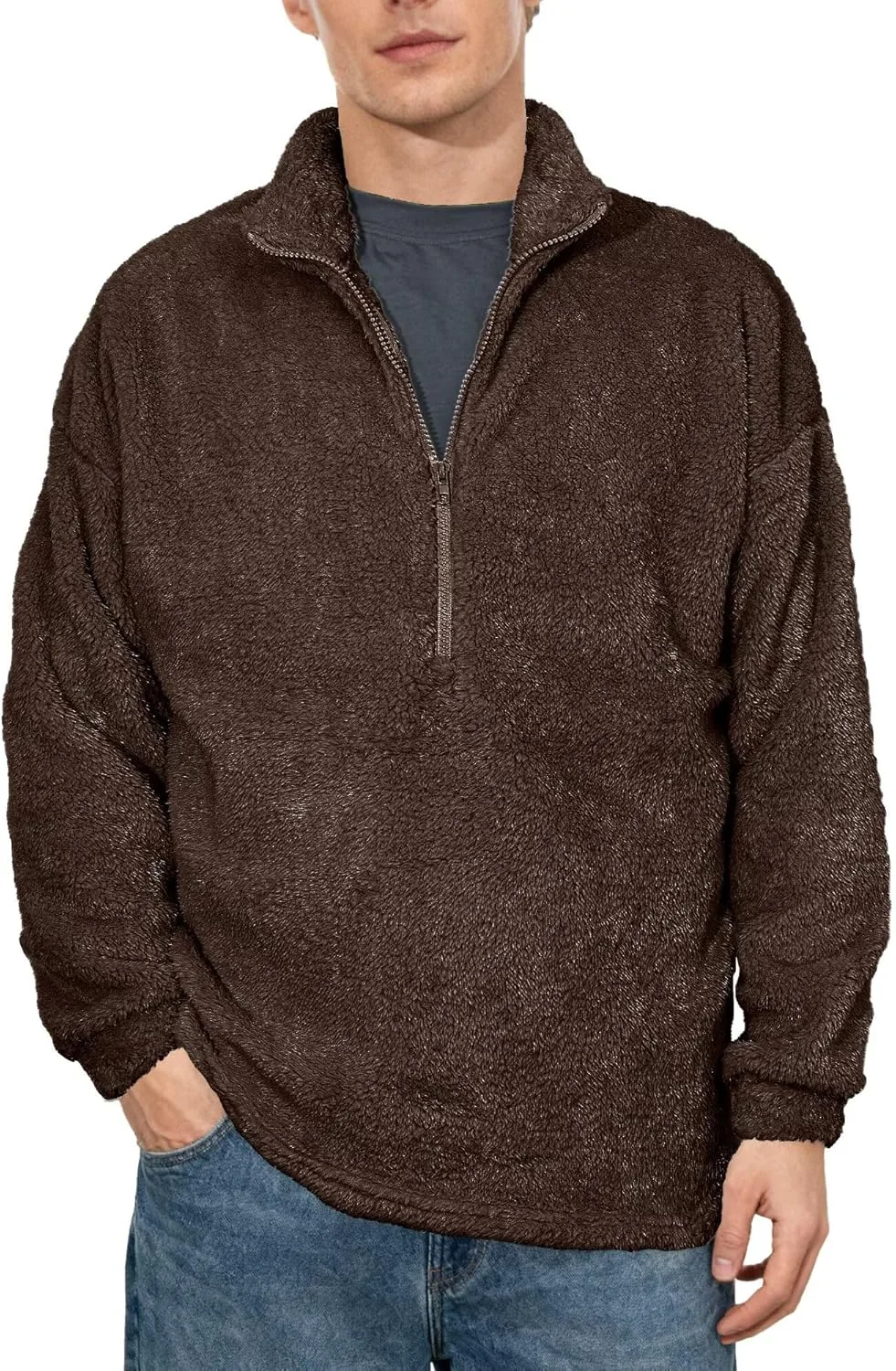 

Мужская флисовая толстовка Sherpa с молнией на четверть VahRuta