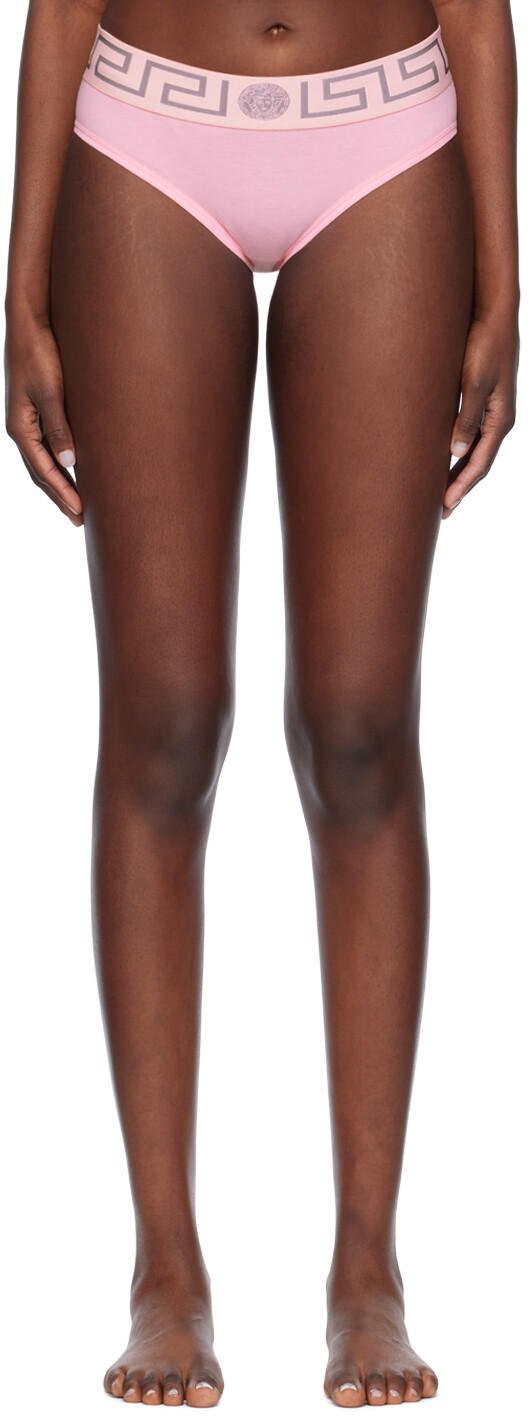 

Розовые трусы с каймой Greca Versace Underwear