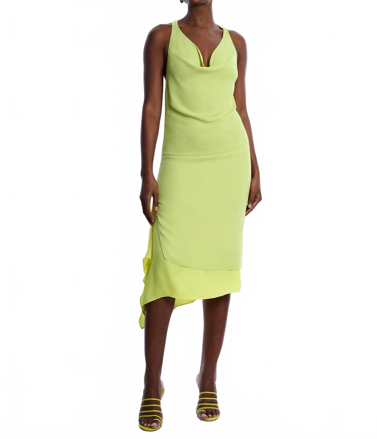 

Платье Twist And Drape Combo в цвете цитрин BCBGMAXAZRIA, Citrine