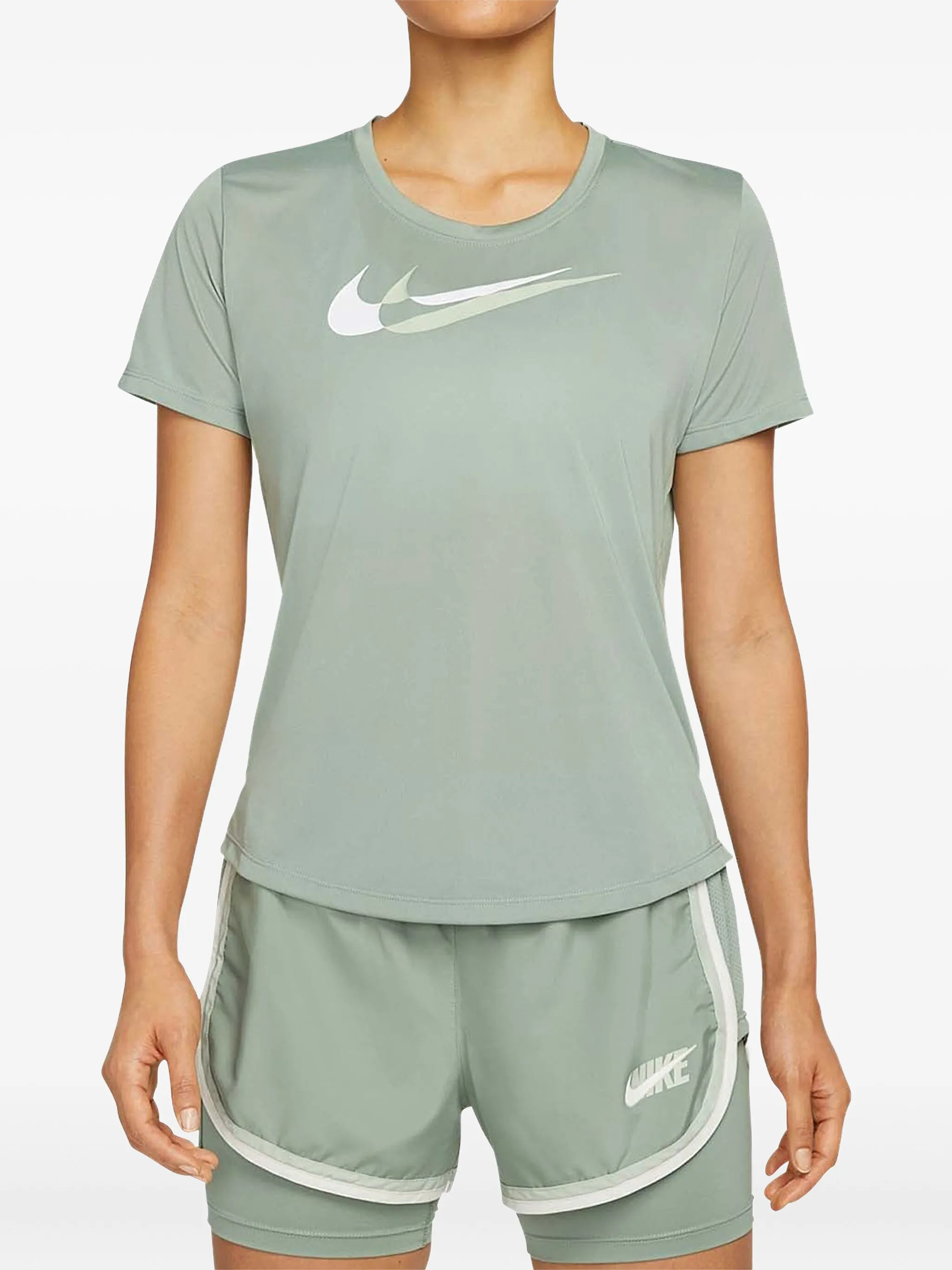 

Футболка Dri-Fit Swoosh Run Nike, зеленый
