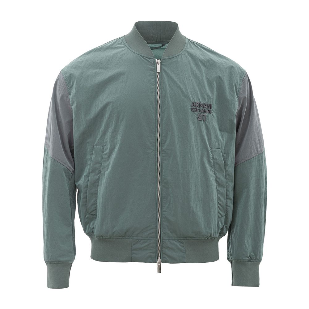 

Изысканная зеленая мужская куртка из полиамида Armani Exchange