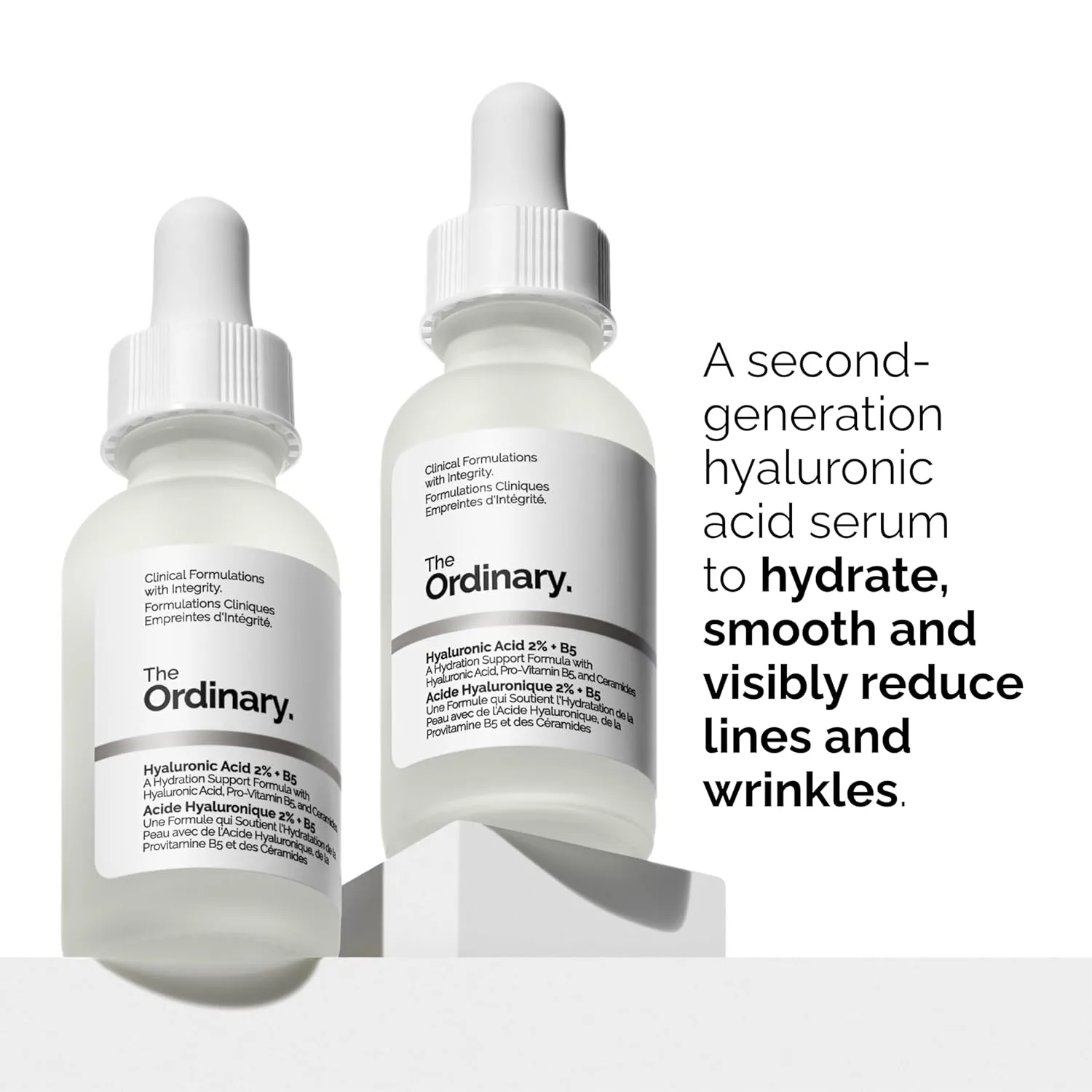 Набор для ухода за кожей The Ordinary Skin Support Basics Duo для всех типов кожи: гиалуроновая кислота 2% + витамин B5 (30 мл), ниацинамид 10% + цинк 1% (30 мл). — фото 2