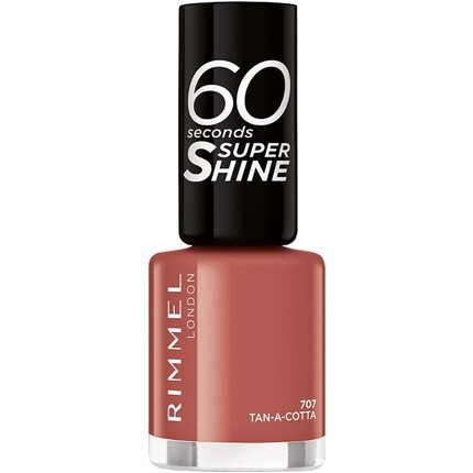 

Лак для ногтей London 60 Seconds Super Shine 707 Tan A Cotta 8 мл, Rimmel
