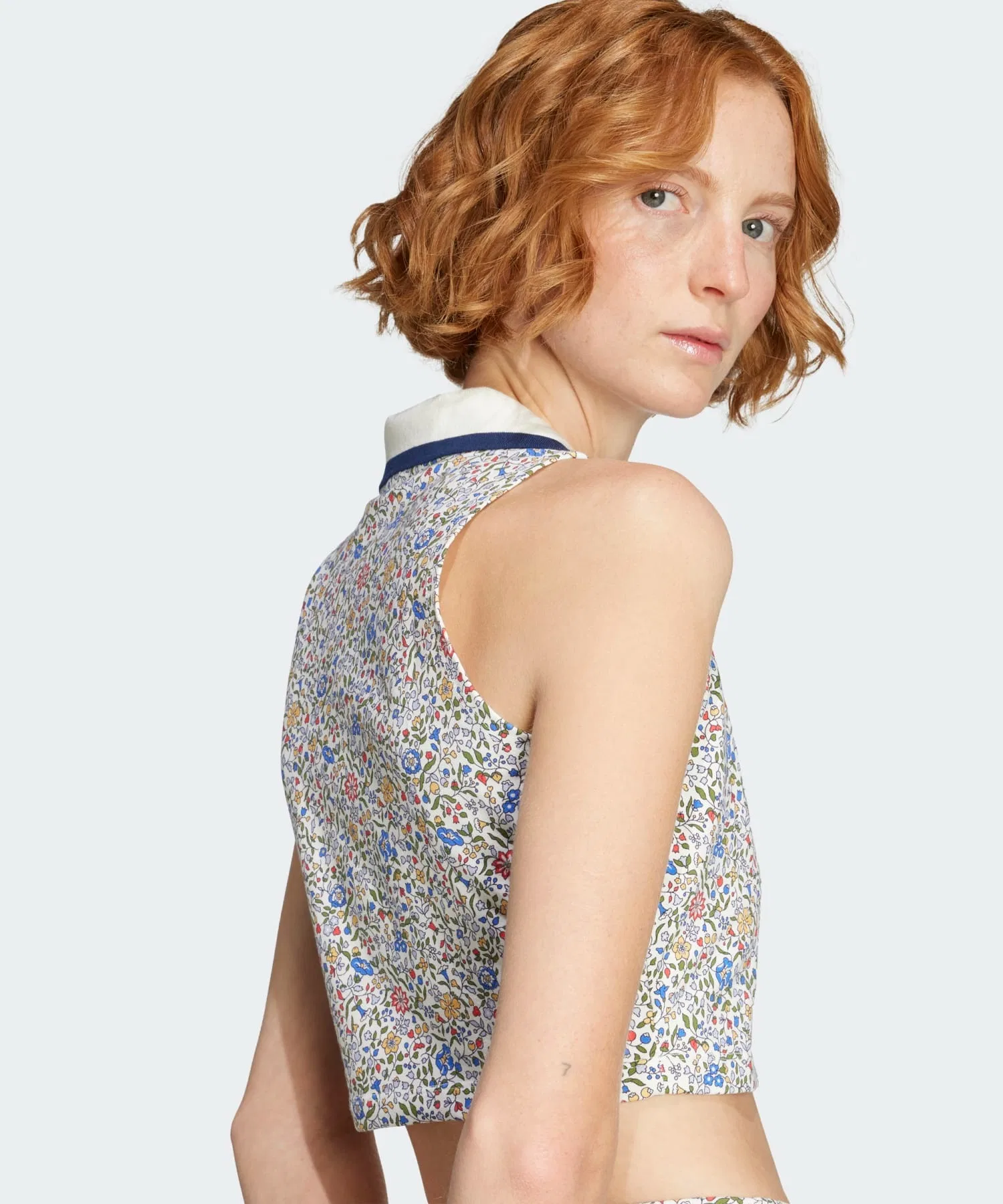 Укороченная футболка-поло без рукавов adidas Originals × Liberty London / adidas Originals — фото 4