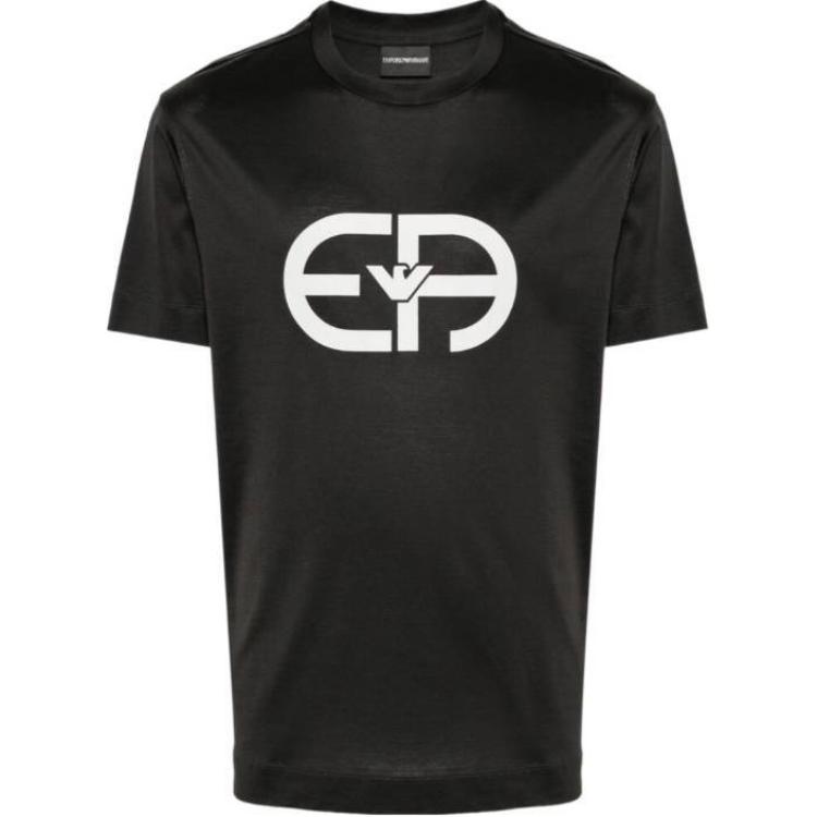 

Футболка с принтом логотипом EMPORIO ARMANI, антрацитовый серый