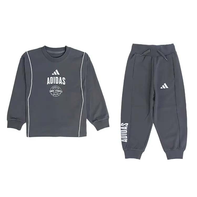 

Adidas Повседневная спортивная одежда SS25 темно-серый для детей 3-7 лет