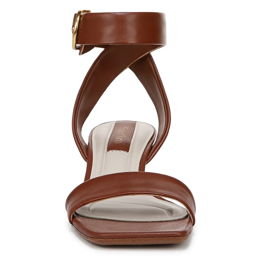 Женские босоножки на каблуке Savini Franco Sarto, saddle brown leather — фото 3