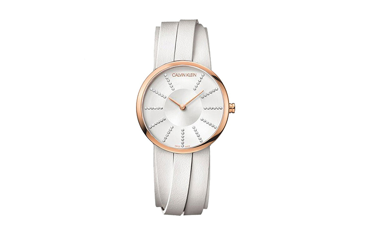 

Calvin Klein Часы Romanian Shoes Collection Wrist Watch Quartz Movement Artificial Leather Strap White Dial Women's Watch, K2R2MTLX Plus Size Strap