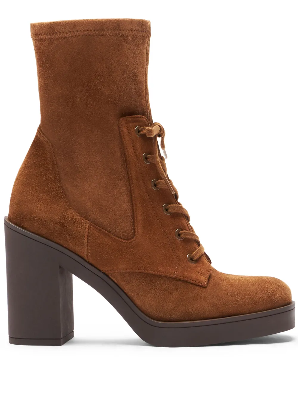 Ботильоны Everitt 80 Stuart Weitzman, коричневый