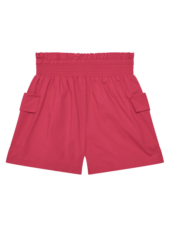 Шорты из ткани обычного кроя 4L2VC903S United Colors Of Benetton, розовый — фото 2