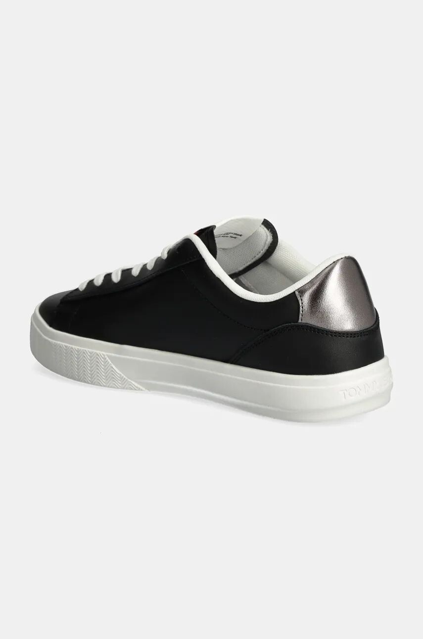 Кожаные кроссовки Tommy Jeans TJW CUPSOLE SNEAKER METALLIC, черный — фото 4