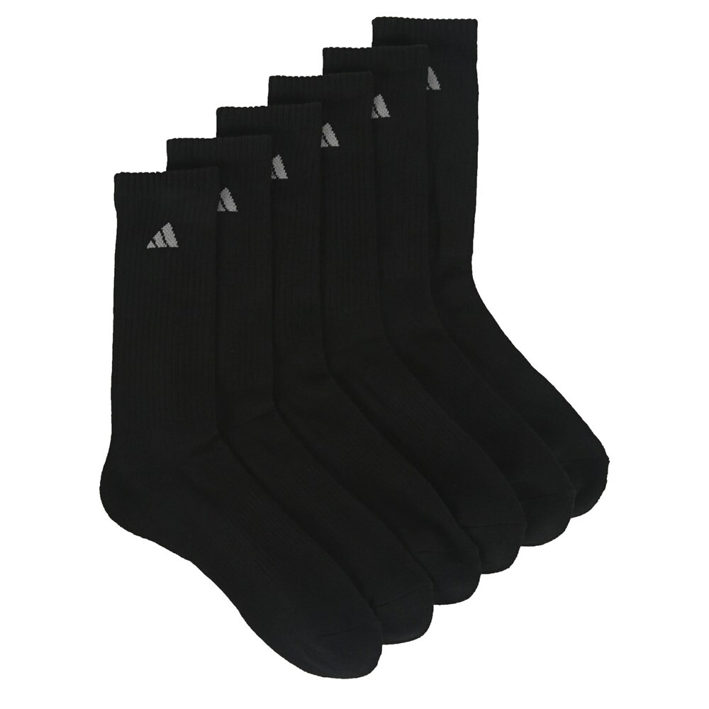 Набор из 6 мужских спортивных носков Adidas, черный — фото 2