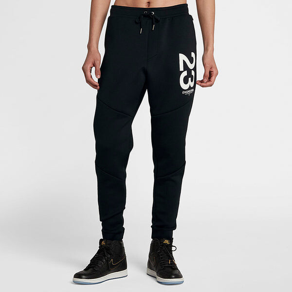 Спортивные штаны Air Jordan 23 Flight Space Cotton Athleisure Casual Sports Long Pants Black, черный — фото 2