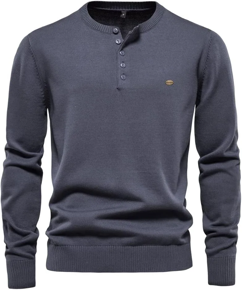 

Мужской свитер Crewneck из хлопка, полосатый, Slim Fit JMKEY