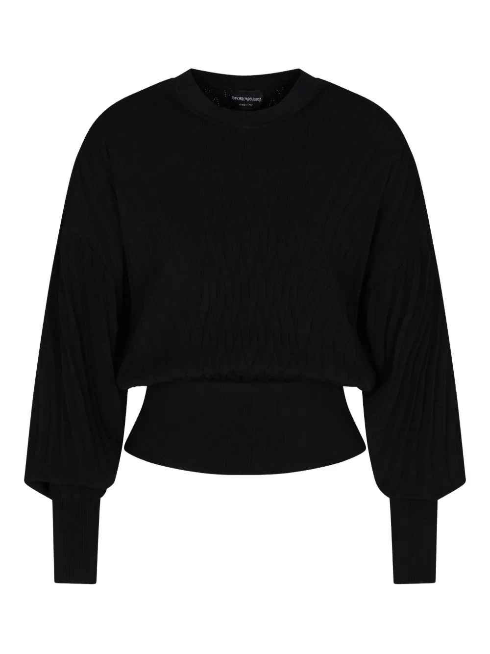 

Топ с объемными рукавами EMPORIO ARMANI, черный