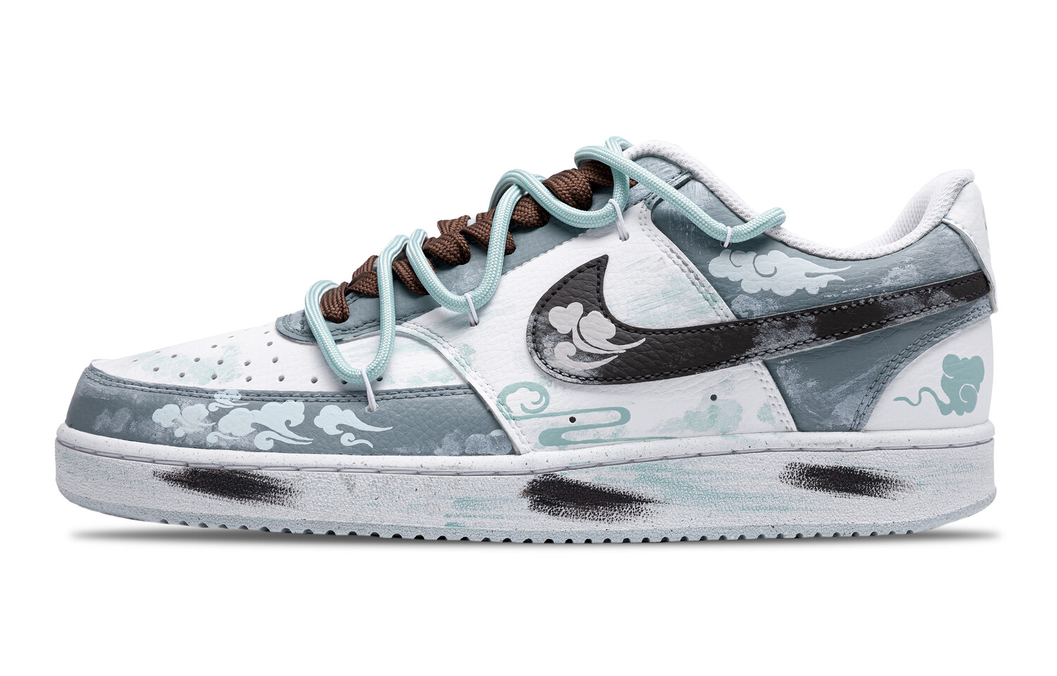 

Кроссовки Nike Court Vision 1 Skateboarding Shoes Men Low-top Blue/white/cyan, синий