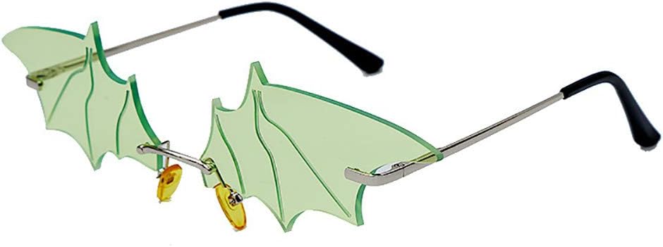 

COTIA/2020 Маленькие женские солнцезащитные очки «кошачий глаз», новые безободковые панк-солнцезащитные очки в форме летучей мыши, уникальные мужские очки UV400, Green
